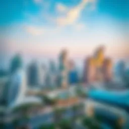 Stunning skyline view of بيت الفلاح showcasing modern architecture